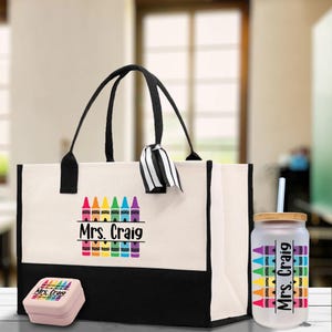 Sac fourre-tout personnalisé en toile de coton pour professeur