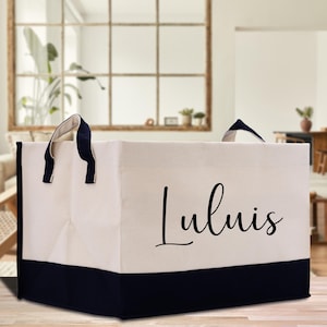 Personalisierter Schrank Aufbewahrung Leinwand Korb Luluis Kinderzimmer Aufbewahrung Handtuch Aufbewahrung Tuch Aufbewahrung Aufbewahrungsboxen Mudroom Aufbewahrung (PSB1012)