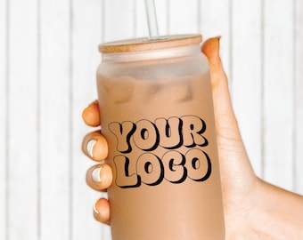 Custom Business Logo 16 oz Frosted Can Glass Iced Coffee Personalized Print Your Logo Beer Cups Promotional Gift for Client