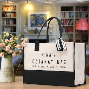 Nina&#39;s Getaway Bag Grandma Tote Bag Grandma&#39;s Getaway Bag Grandma Nina Gift Bag Shopping Bag Mothers Day Gift Live Love Spoil Bag