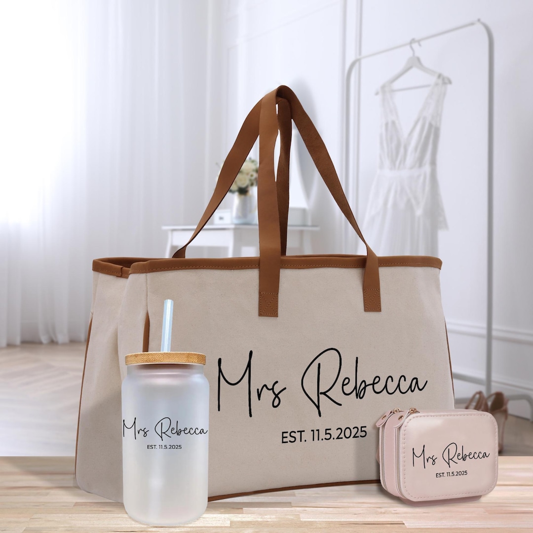 Personalized Wedding Tote Bag: Custom Bridal Shower Gift (FO1011) - Etsy