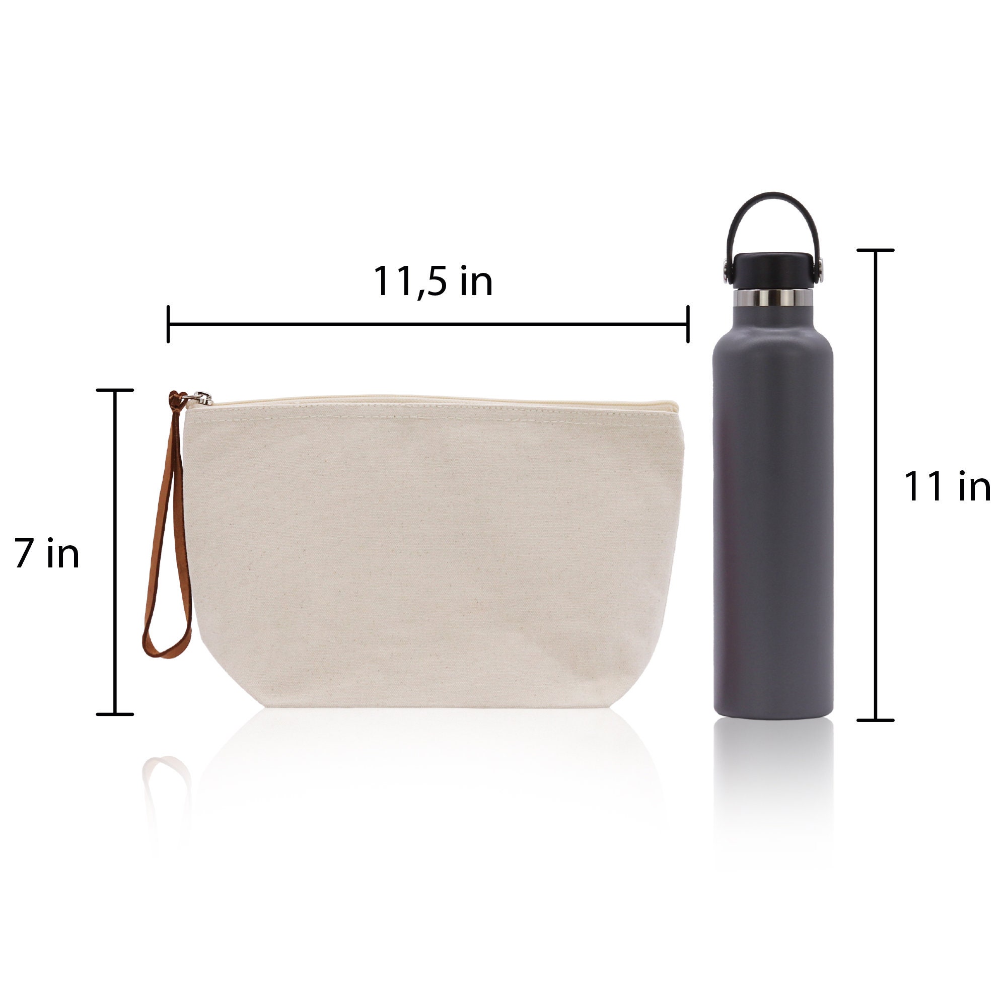 Make-up-Tasche Für Oma & Mama – Geschenkidee Mit 3D-Druck, Segeltuch, 23x17x5 Cm (beige)