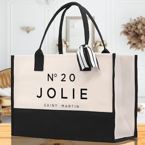 Personalized Birthday Canvas Tote Bag: Custom Name, Eco-Friendly Cotton, Celebration Personalized Gift, State 40th 50th Birthday, Gift, Her
