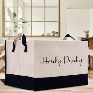 Personalisierte Schrank Lagerung Leinwand Korb Einstecktuch Panky Tuch Lagerung Aufbewahrungsbehälter Mudroom Lagerung (PSB1009)