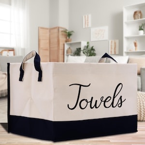 Personalisierte Leinwand Lagerung Tragetasche Kinderzimmer Lagerung Handtuch Lagerung Kinder Spielzeug Lagerung Tuch Lagerung Bin Aufbewahrungsboxen Mudroom Lagerung (SB1009)