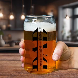 パーソナライズされた 20 オンスのビールカップ、カスタム トールボーイ ビール缶 グラス、結婚披露宴、父の日ギフト、ホームバーギフト、父の誕生日ギフト (FBG1010)
