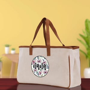 Gaga Gram Mimi Nana Grandma Canvas Tote Bag Grandma&#39;s Getaway Bag Grandma Gift Bag Mothers Day Gift Bag Grandma Beach Bag Gift for Grandma