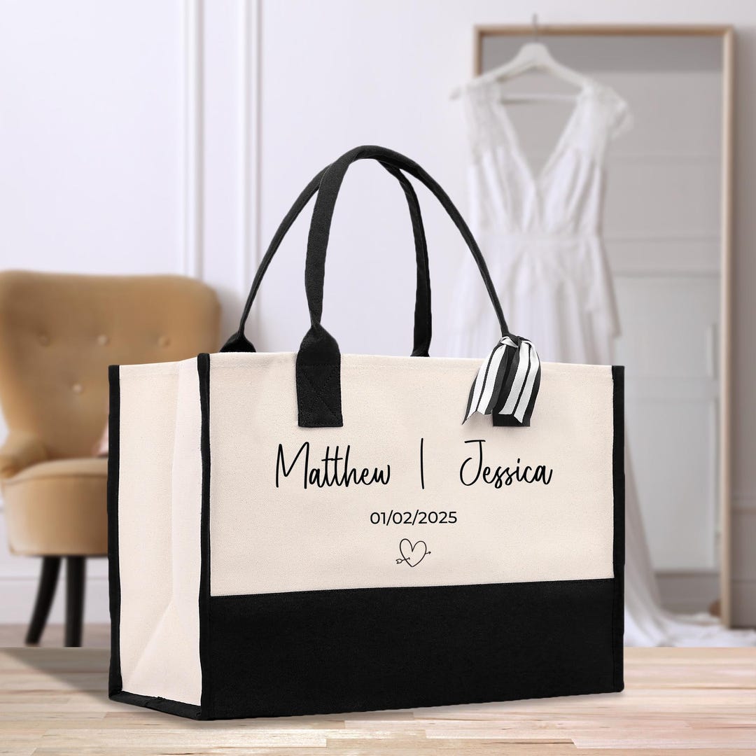 Personalized Wedding Tote Bag: Custom Bridal Shower Gift (BTB1048) - Etsy