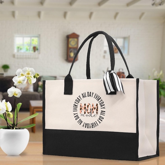 Mom Mode Canvas Tote Bag, Everyday Style (MA1007)