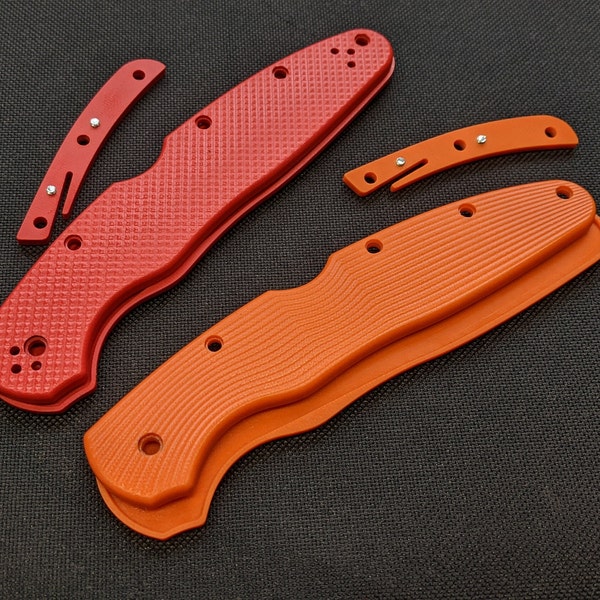 Spyderco Police 4 custom scales for the folding knife with optional backspacer