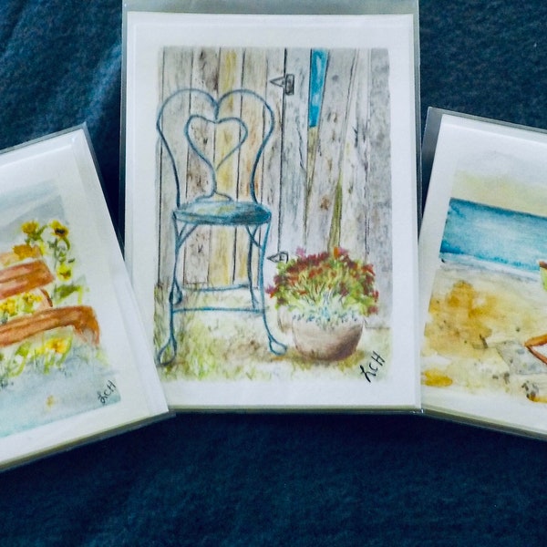 Linda Hall - Three Restful Chair Cards