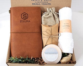 Spa Gift Set for Men | Custom Engraved Man Care Box, Holiday, Christmas and Special Occasions Gift | Self Relaxation & Grooming Kit for Him