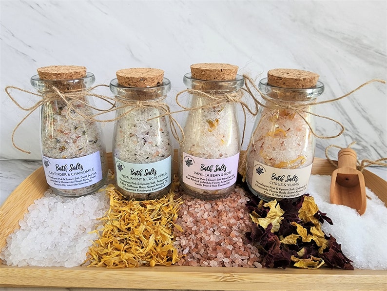 Natural Bath Salts Organic Spa Gift Relaxation Gift Etsy