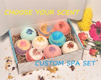 Natural Bath Bomb Set | Essential Oils, Aromatherapy Spa Gift