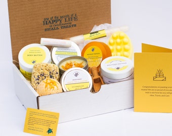 Natural Spa Gift Box, Aromatherapy Pamper Set, Personalized Gift