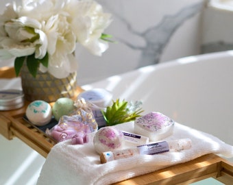 Lavender Spa Gift Set, Natural Aromatherapy, Personalized Spa Box