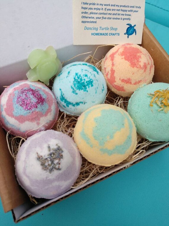 Bath bombs 6 pack gift set. Relaxation Spa Gift Box. Etsy