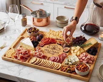 Charcuterie Board Personalized Cheese Cutting Board Wedding Gift for Couples, Housewarming Gift New Home Kitchen Decor, Holiday Custom Gift