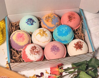 Aromatherapy Bath Bombs Gift Set, Essential Oils, Mother's Day Gift