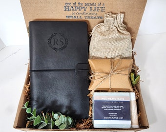 Spa Gift Set for Men | Custom Engraved Man Care Box, Holiday, Christmas and Special Occasions Gift | Self Relaxation & Grooming Kit for Him