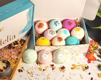 Essential Oils Bath Bomb Set, Aromatherapy Spa Gift Box