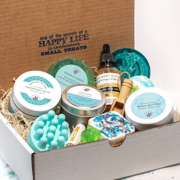 Organic Spa Gift Box, Natural Skincare, Aromatherapy Relaxation