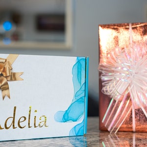Organic Vanilla Rose Spa Gift Set, Natural Self Care Box Bild 3