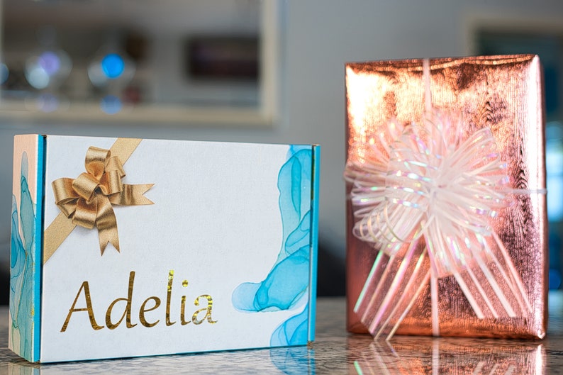 Organic Vanilla Rose Spa Gift Set, Natural Self Care Box Bild 3