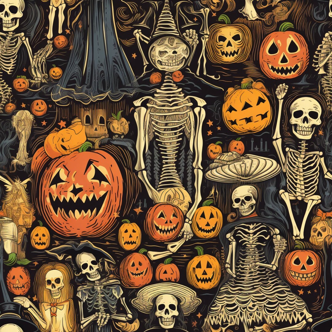 Digital Pattern Bundle Halloween, Including 4 Designs, 12x12 Inches ...