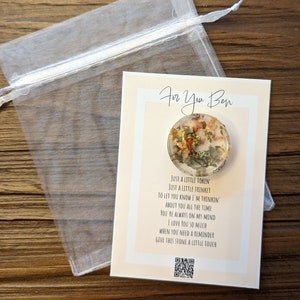 Resin Pocket Stone, Worry Stone, Anxiety Touch Stone, with Thumb Indentation, For You Customizable Gift for Friend or Special Person