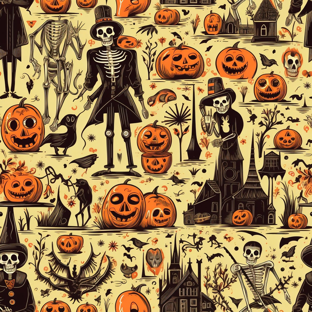 Digital Pattern Bundle Halloween, Including 4 Designs, 12x12 Inches ...