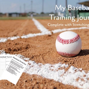 My Baseball Training Journal Complete with Stretching Guide Guidebook for Baseball Stretches