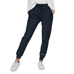 Live in the Present Moment Positive Affirmation Fleece Sweatpants, Motivation Pants, Inspiration Pants