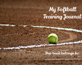 Softball Training Journal, digital printable, instant download