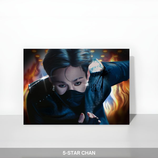 Stray Kids Bangchan 5-STAR Art Prints // Chan Art, SKZ Fan Art, K-Pop Fanart Print, Matte Finish, Gifts for Stay, April Birthday | Artdipity