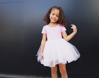 ZNYUNE Long Sleeve Leotards for Girls Toddler Cartoon Ballet Dance Tutu Dress
