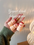 3D Printed Yakult-Inspired Clicker Fidget – Kawaii Yogurt Keychain, Desk Toy (PLA)