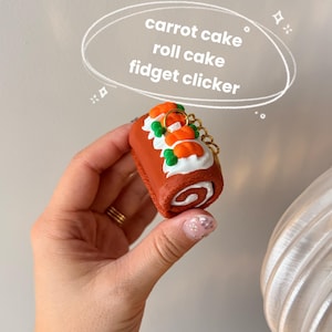 Carrot Cake Roll Clicker – Dessert Fidget Desk Toy