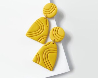 Yellow Drop Earrings, Cute Spring Earrings, Manueline Boutique