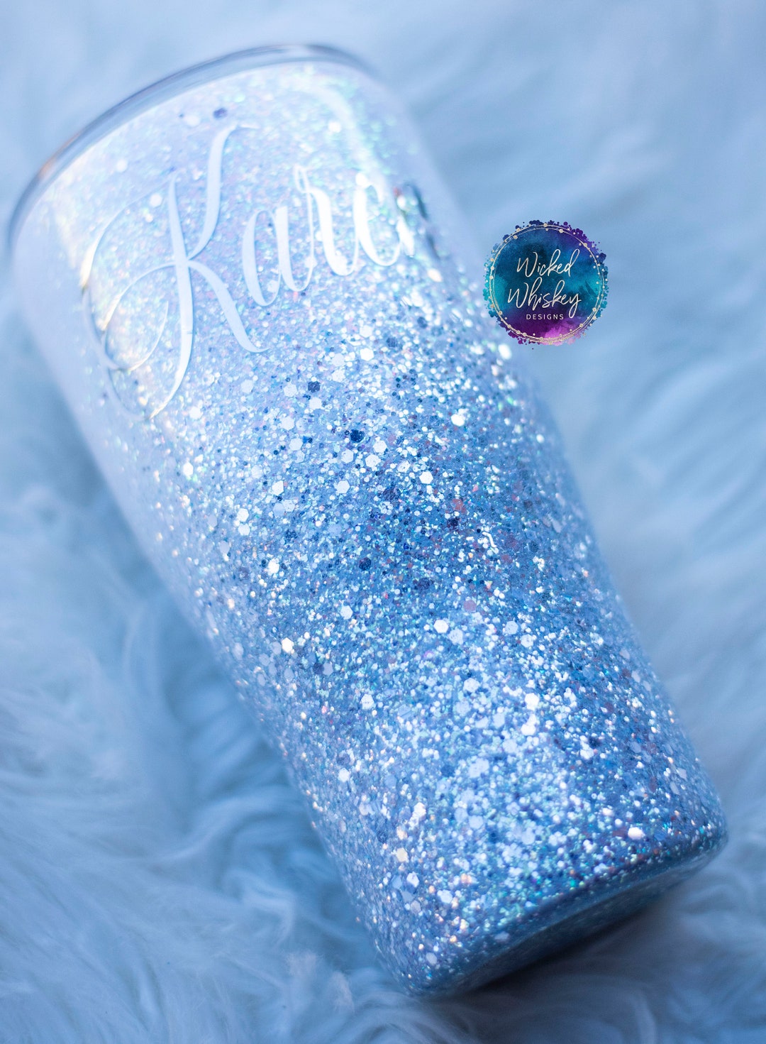 White Glitter Tumbler Silver Glitter Tumbler White Tumbler Bride