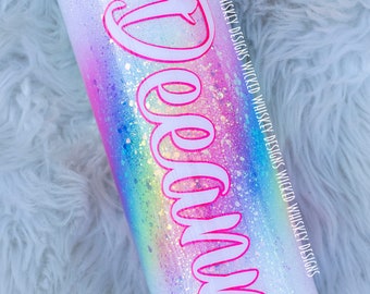 Unicorn Burst Glitter Tumbler | Rainbow Glitter Tumbler | Glitter Tumbler |Custom Tumbler Cups | Glitter Tumbler Cups |Personalized Tumblers