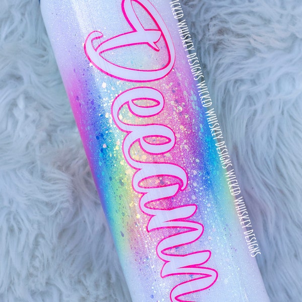 Unicorn Burst Glitter Tumbler | Rainbow Glitter Tumbler | Glitter Tumbler |Custom Tumbler Cups | Glitter Tumbler Cups |Personalized Tumblers