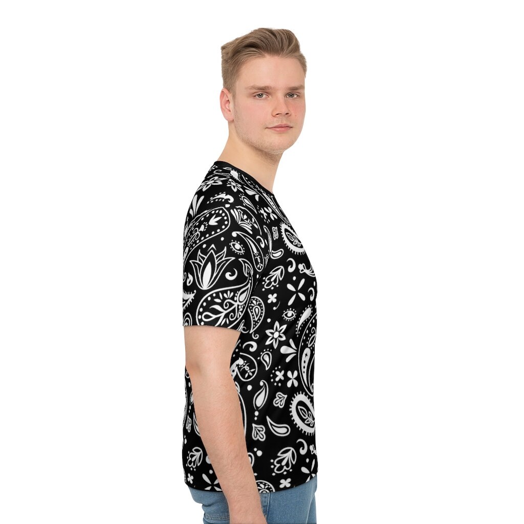 Black Bandana Men's Loose T-shirt - Etsy
