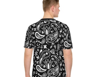 Black Bandana Men's Loose T-shirt - Etsy