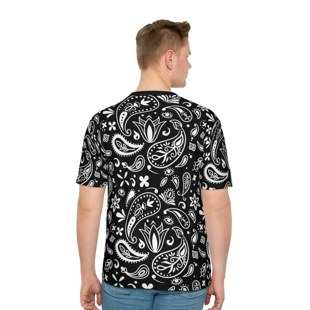 Black Bandana Men's Loose T-shirt - Etsy