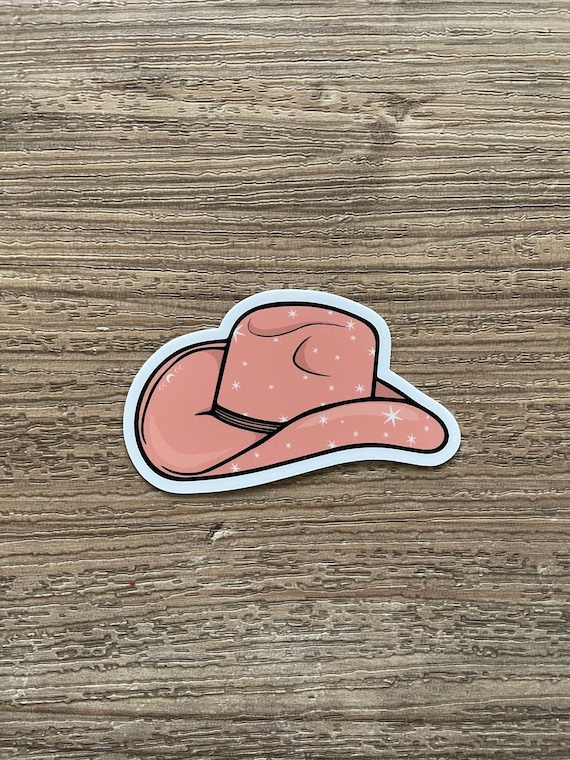 Cowboy Hat Sticker Western Stickers hats sticker pink Etsy