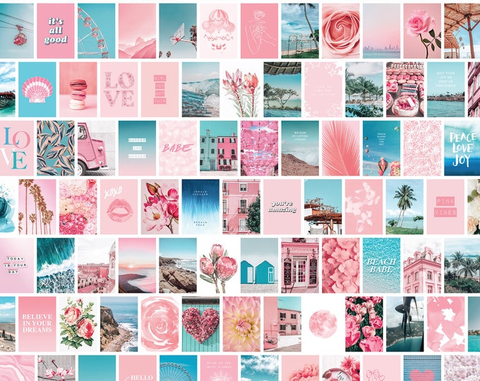 50 PRINTED 4x6 Blush Pink Aesthetic Wall Collage Kit 4x6 VSCO | Etsy