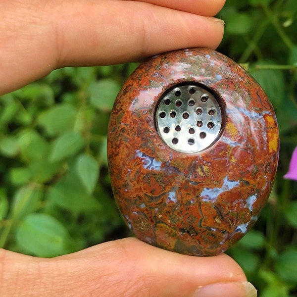 Ocean Jasper Pipe Hand Made In Hawai’i Crystal Pipe