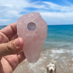 Tubo de quartzo rosa grande bruto forte gerador de amor cristal tubos abridor de coração forte amor energia pedra preciosa pedaço tubos mais alta qualidade agradável