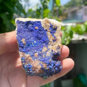 Azurite Rough Specimen Ultra Rare Mineral Mined In Morocco Beautiful Quality Perfect for Any Collection